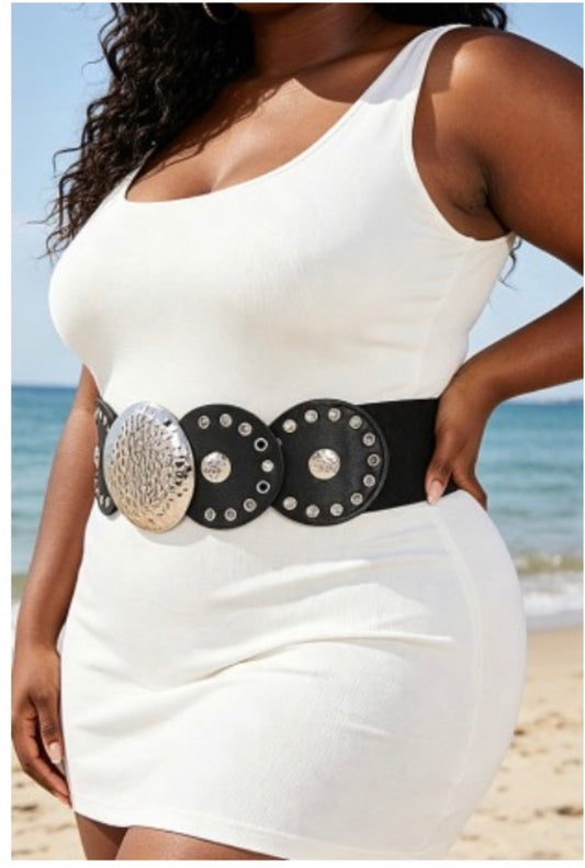 Vintage Disc Elastic Plus Size Belt