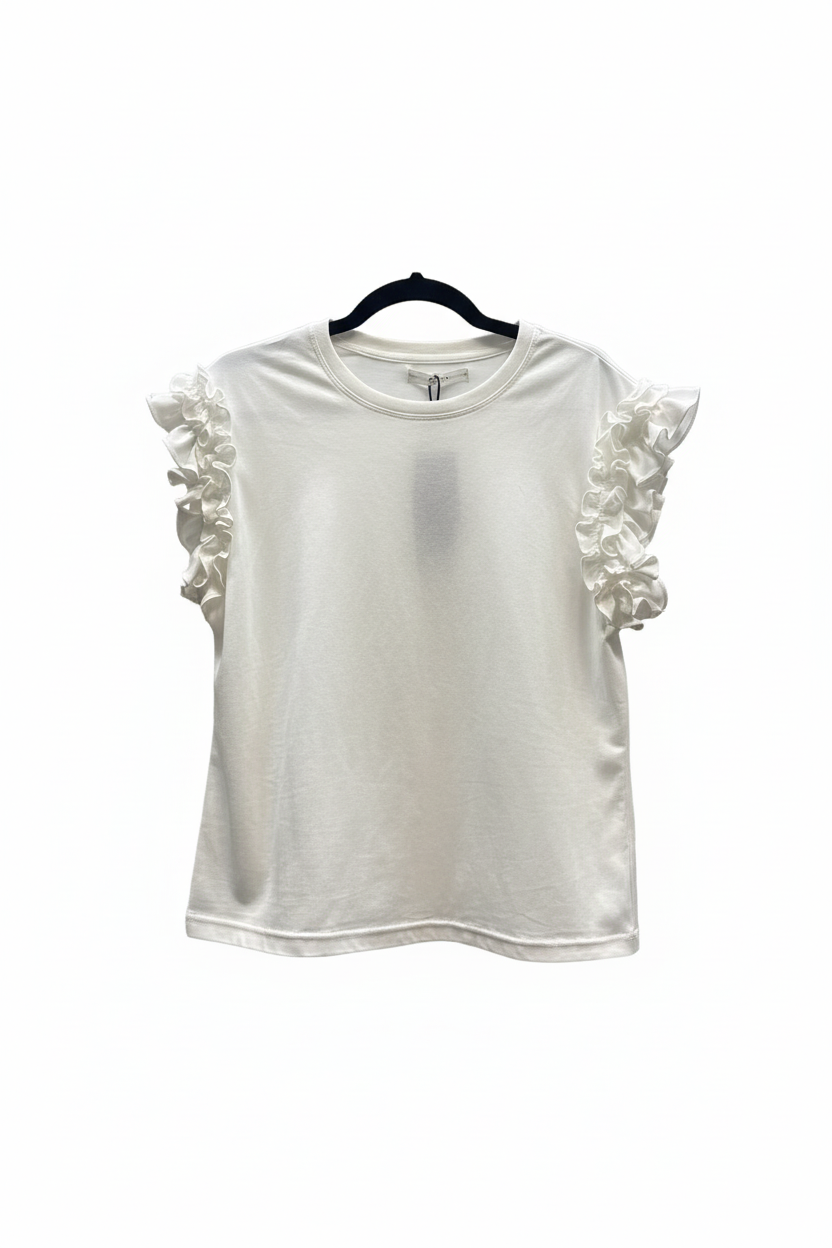 White Ruffle Shirt