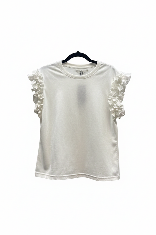 White Ruffle Shirt