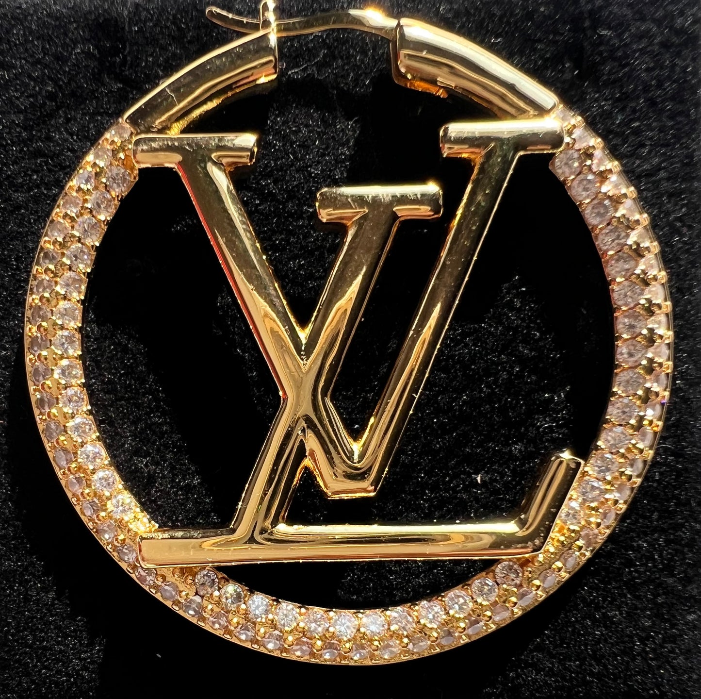 Large Gold Bling Hoops