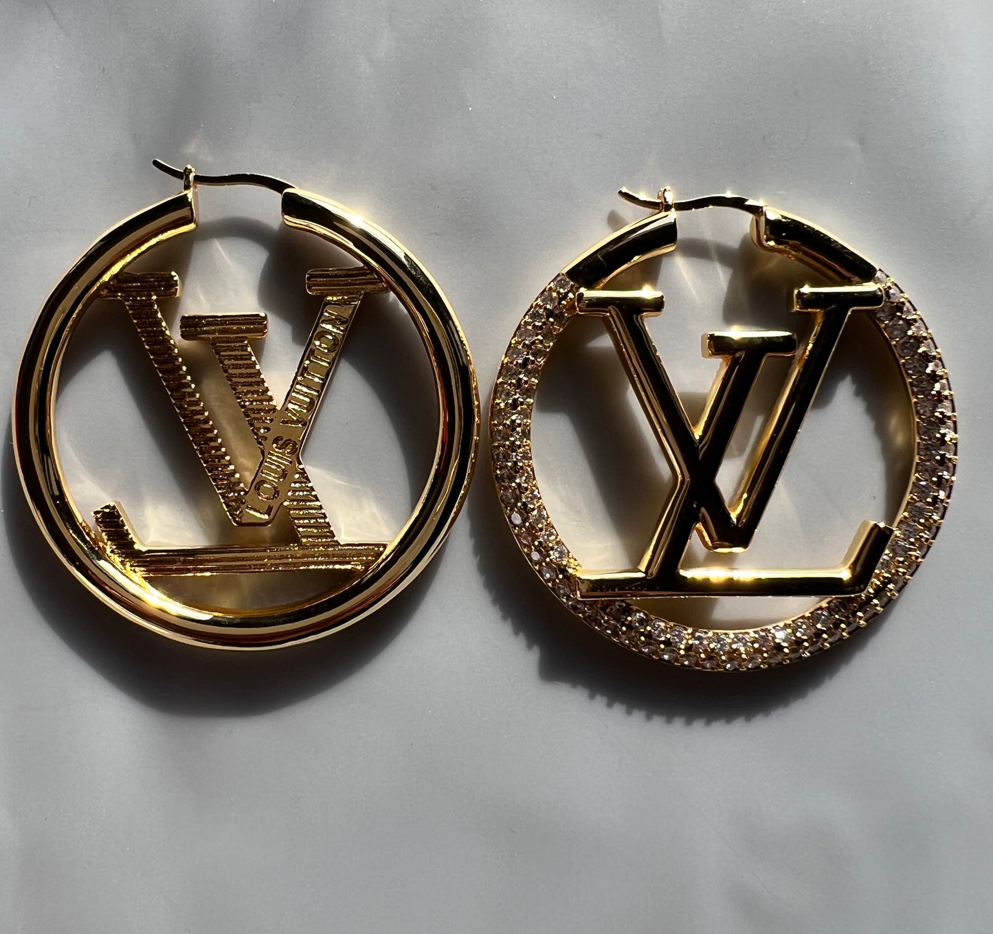 Large Gold Bling Hoops