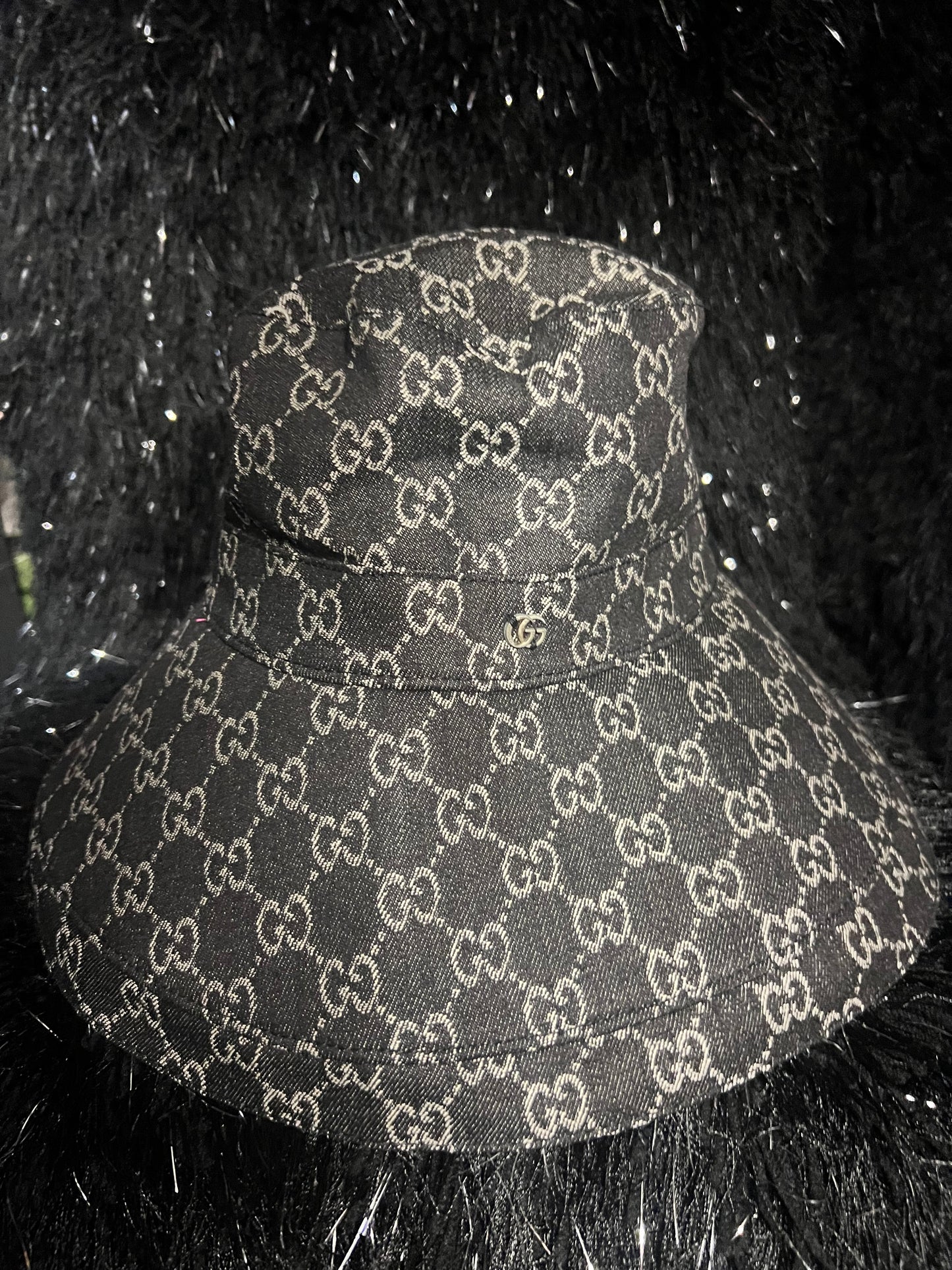 Bucket Hat Black Denim